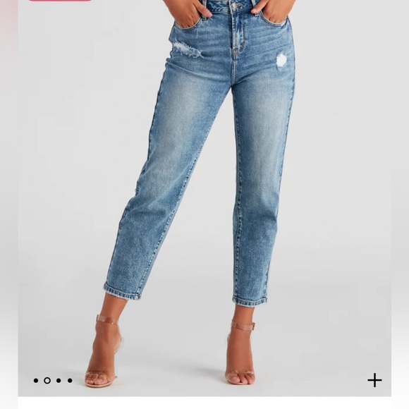 Windsor Denim - Windsor High Rise Distressed Blue Jeans